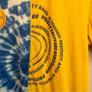 Dutch Bros Positivity and Kindness MEDIUM + LARGE+XL+XXL Tie Dye Yellow Blue